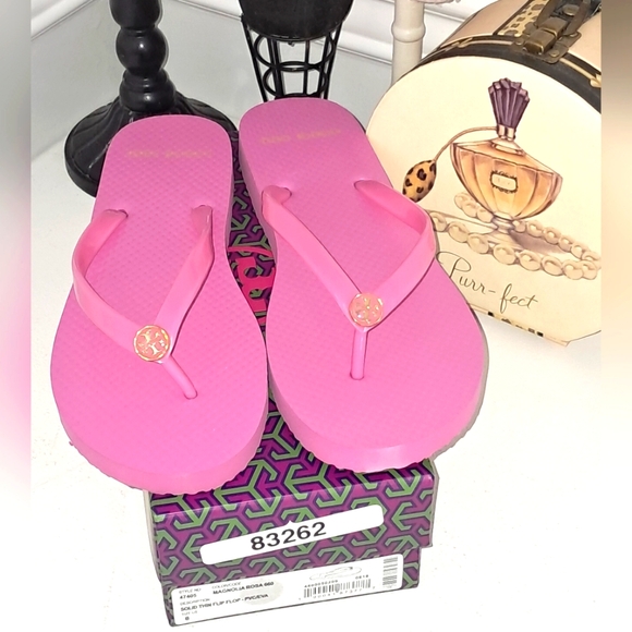 Tory Burch Shoes - Tory Burch Magnolia Pink Solid Thin Flip Flop PVC/EVA NWB Size 8